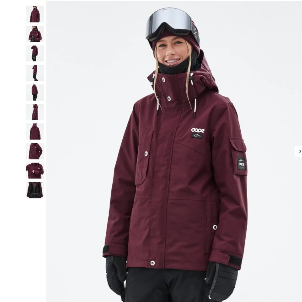 DOPE Adept W Snowboard Jacket Women Burgundy - Like New!